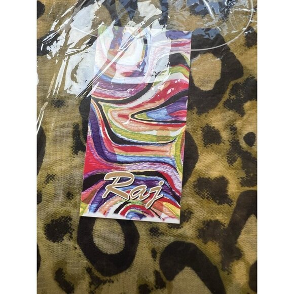 Raj Anthropologie 100% Cotton Scarf Green Animal Print Made In India 58”x58” NWT - Picture 3 of 5